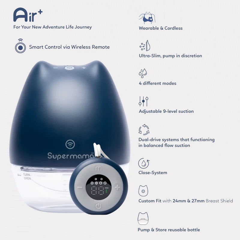 Supermama Air Plus Wearable Pump with Remote - Single