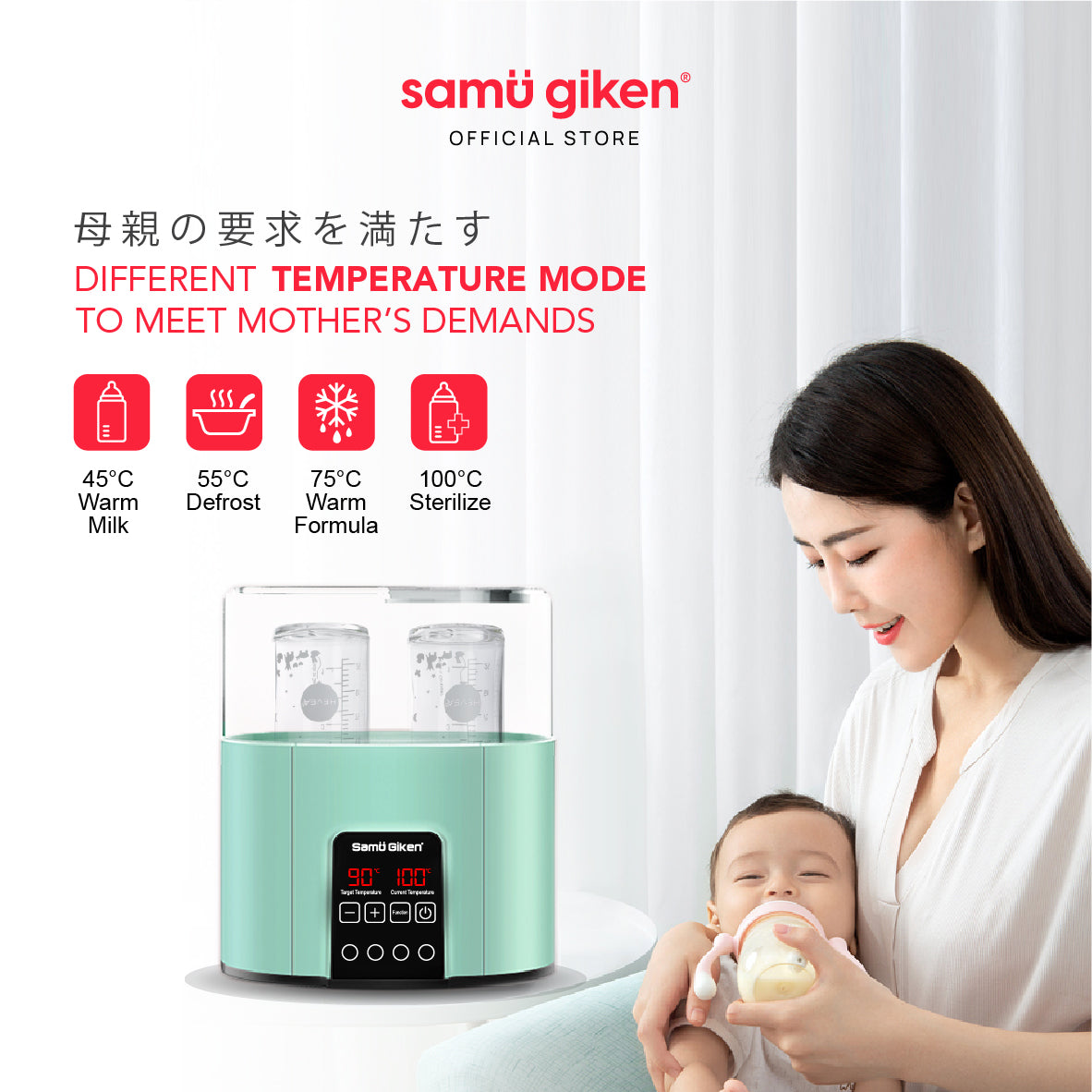 Samu Giken Multifunctional Smart Baby Milk Bottle Warmer