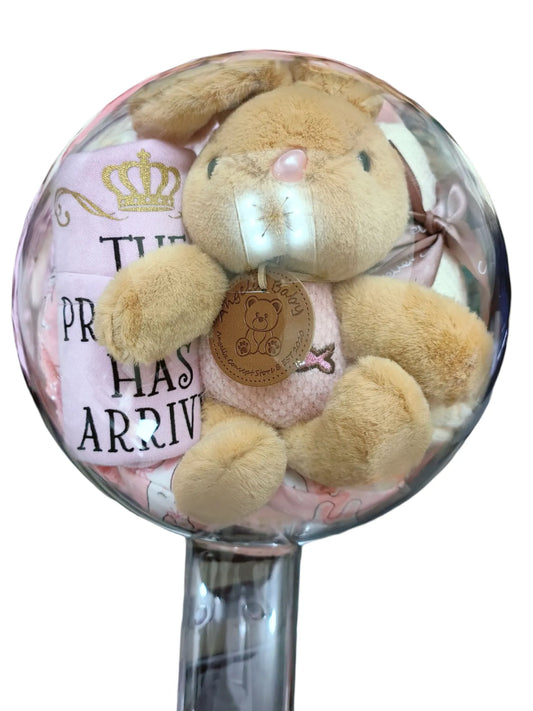 Angeliz Baby Gift Wishing Balloon Lucky Bunny Baby Hamper Set 11 Pcs - Pink