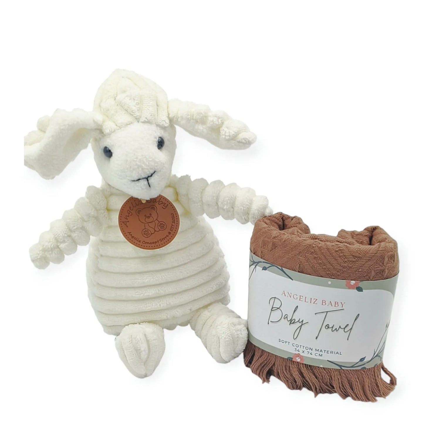 Angeliz Baby Gift Lovely Sheep Wooden Box Hamper Set 8 pcs- Boy