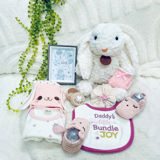 Angeliz Bunny Friend Outing Baby Hamper Set 11 Pcs- Pink