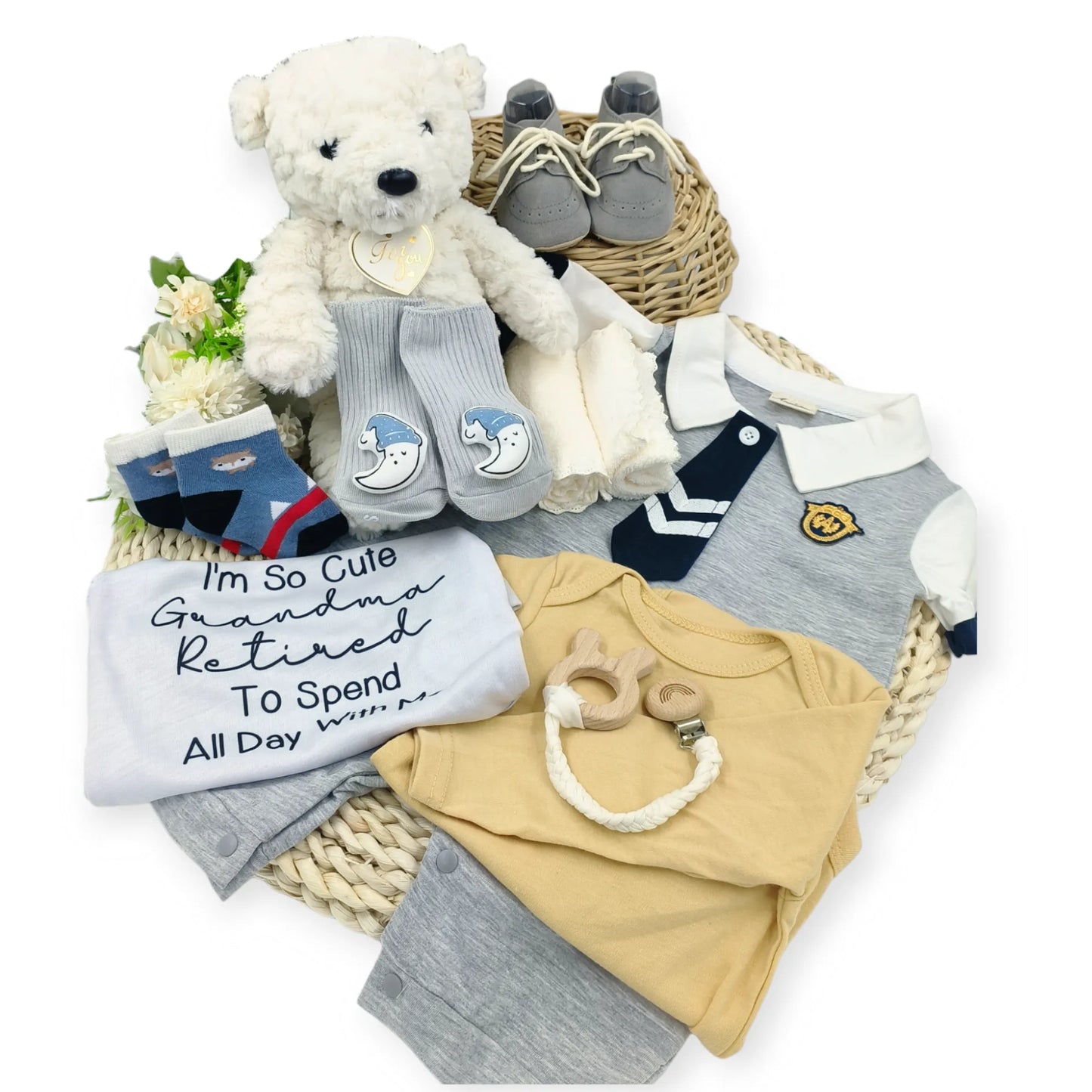 Angeliz Little Tuxedo Onesies Party Grow Baby Hamper Set 12 Pcs