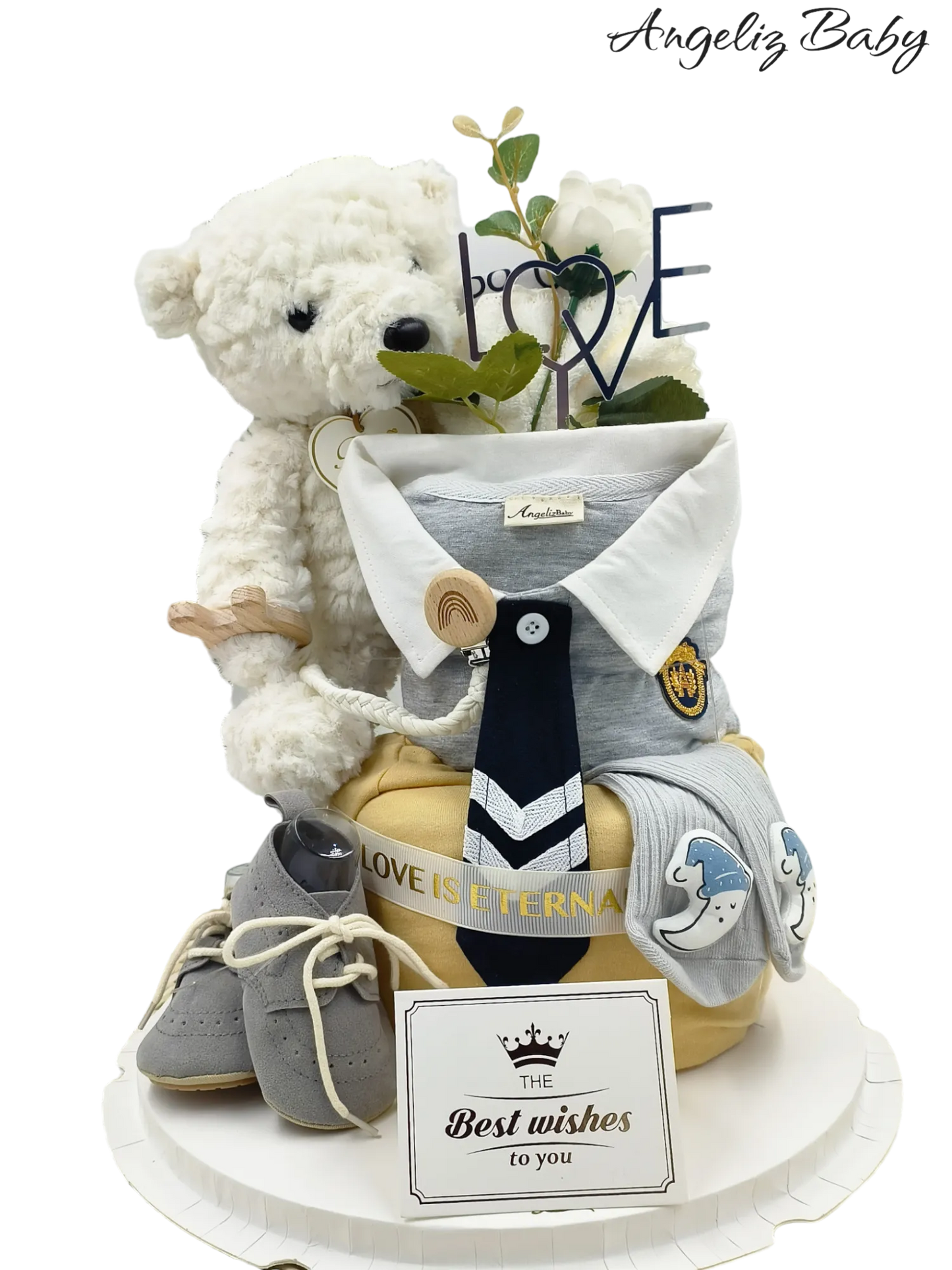 Angeliz Little Tuxedo Onesies Party Grow Baby Hamper Set 12 Pcs