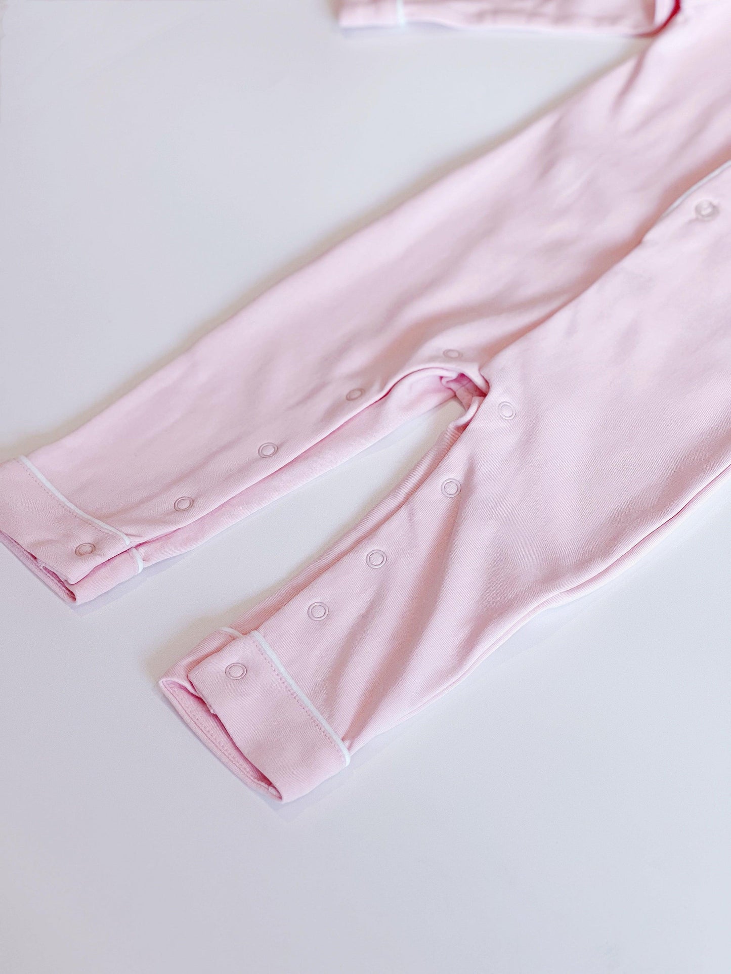 Baby Pima Romper Sleepsuit in Ballet Pink