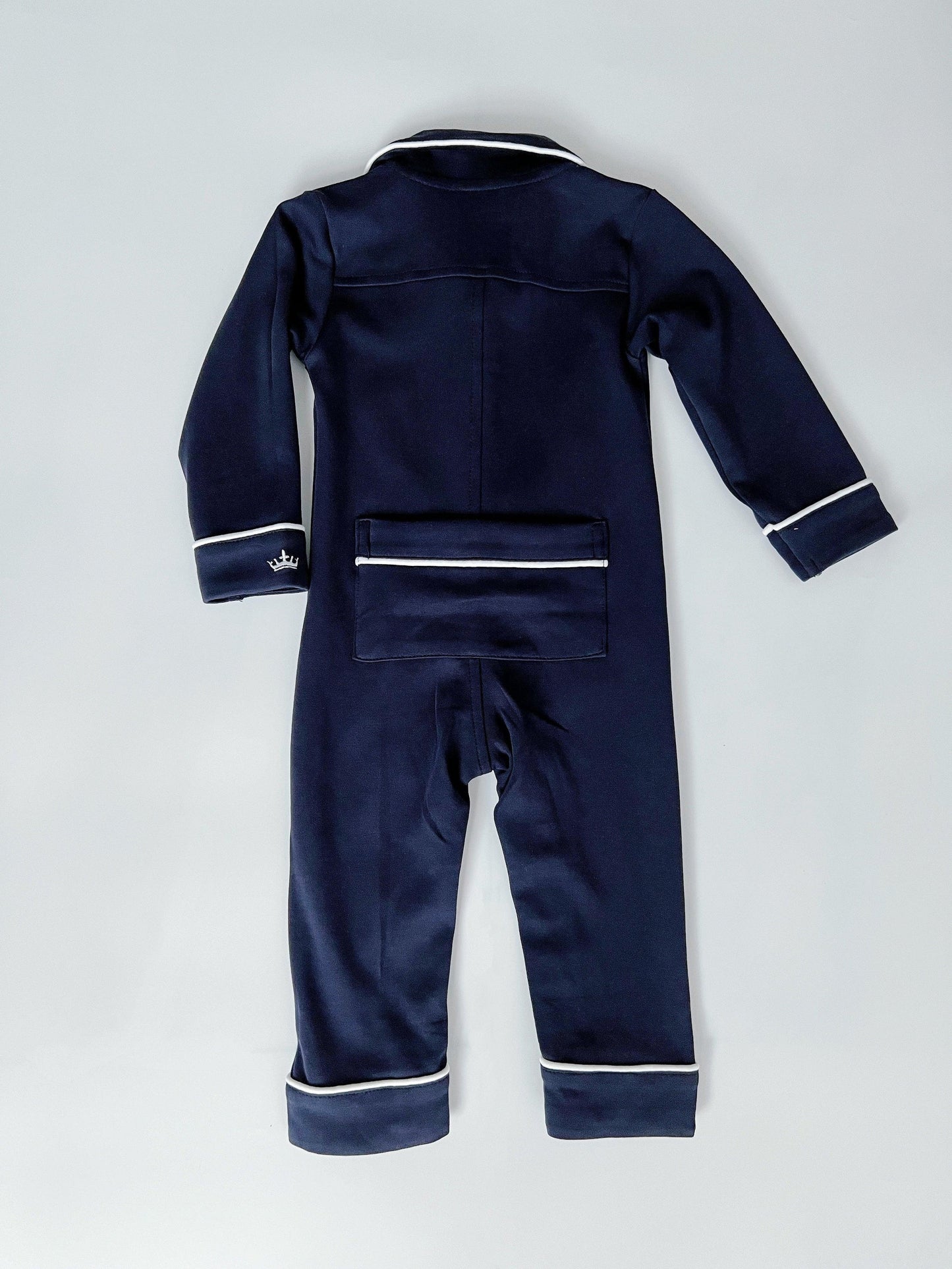 Baby Pima Romper Sleepsuit in Urban Navy