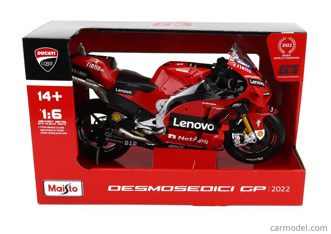 Ducati Desmosedici GP22 #63 Moto GP World Champion Model