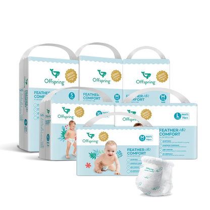 Offspring® FeatherAir Comfort Diapers - 6 Pack Bundle
