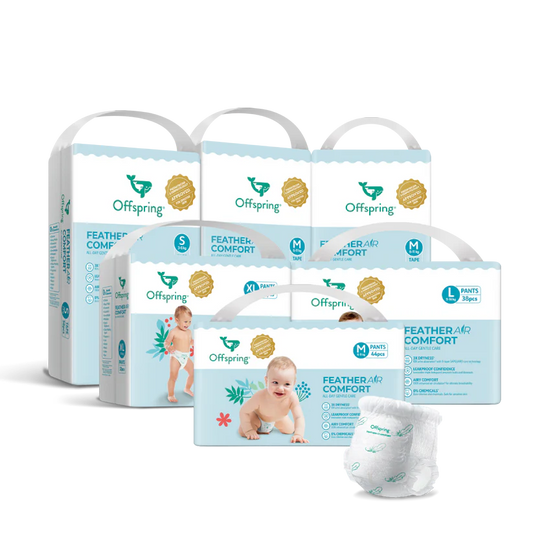 Offspring® FeatherAir Comfort Diapers - 6 Pack Bundle