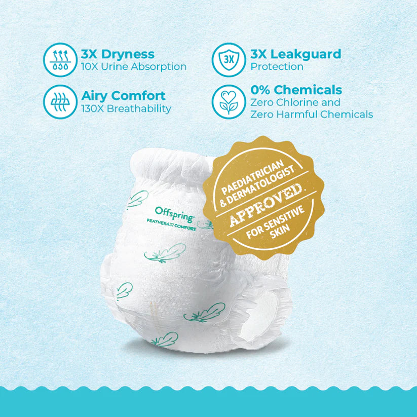 Offspring® FeatherAir Comfort Diapers - 6 Pack Bundle