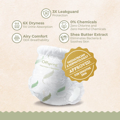 Offspring® FeatherAir Premium Diapers - 6 Pack Bundle