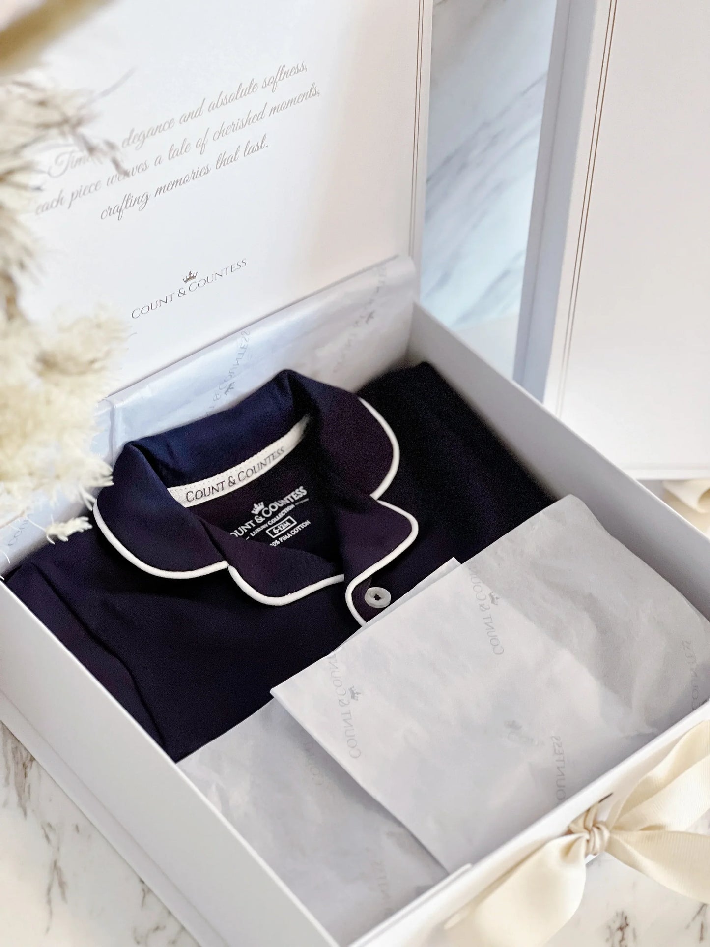 Kids Pima Loungewear Pyjamas in Urban Navy