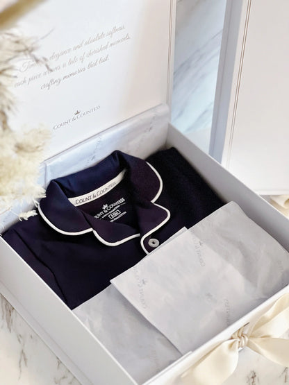 Kids Pima Loungewear Pyjamas in Urban Navy