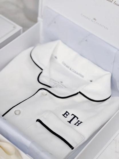 Kids Pima Loungewear Pyjamas in Urban Navy