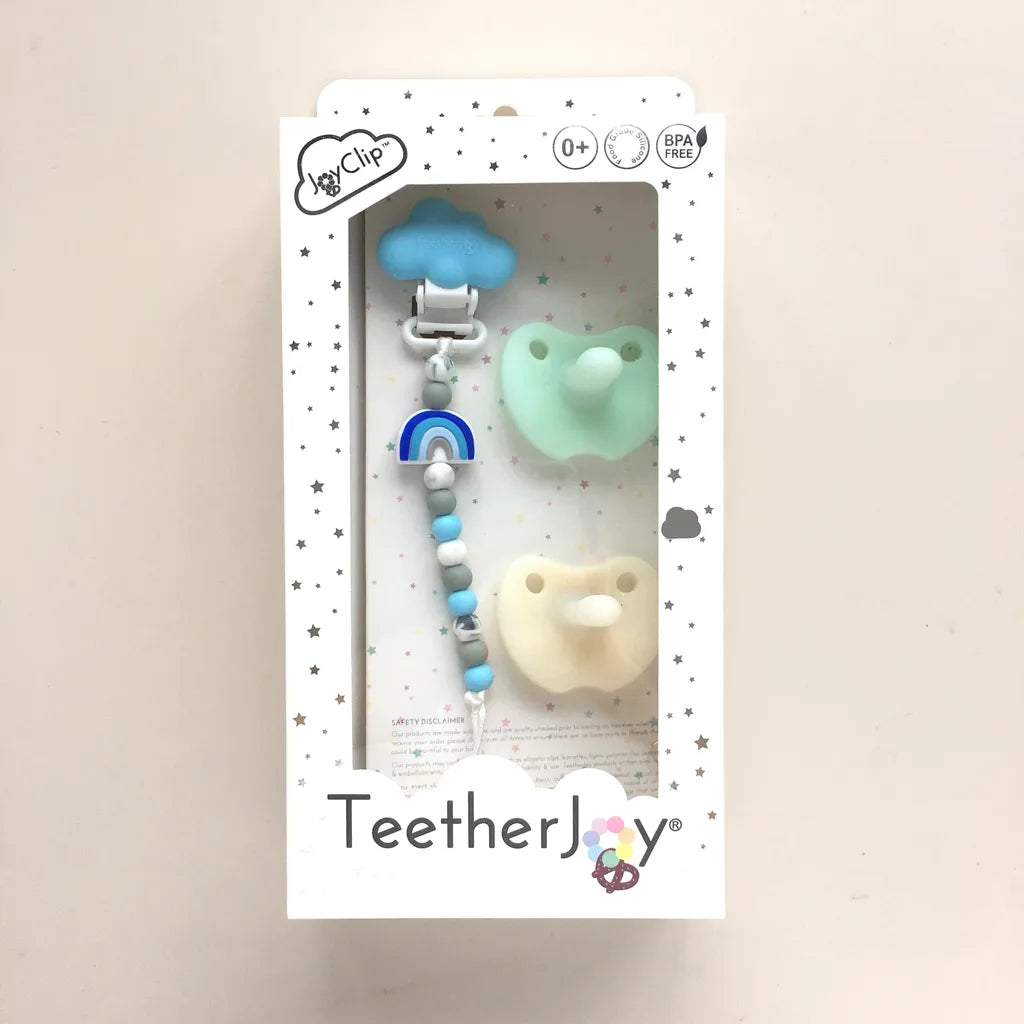 TeetherJoy Twin Pacifiers + Pacifier Clip