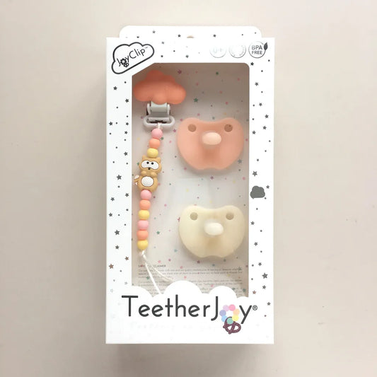 TeetherJoy Twin Pacifiers + Pacifier Clip