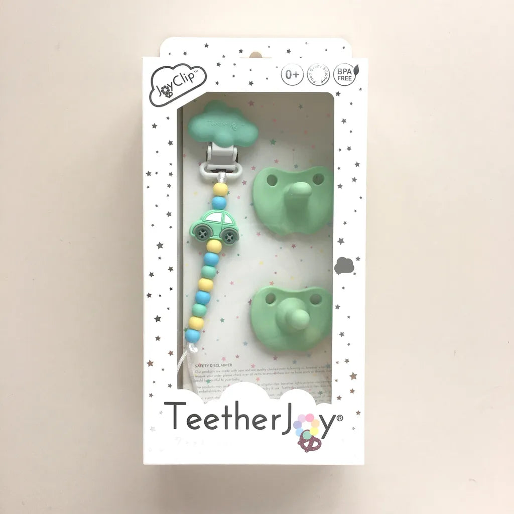 TeetherJoy Twin Pacifiers + Pacifier Clip