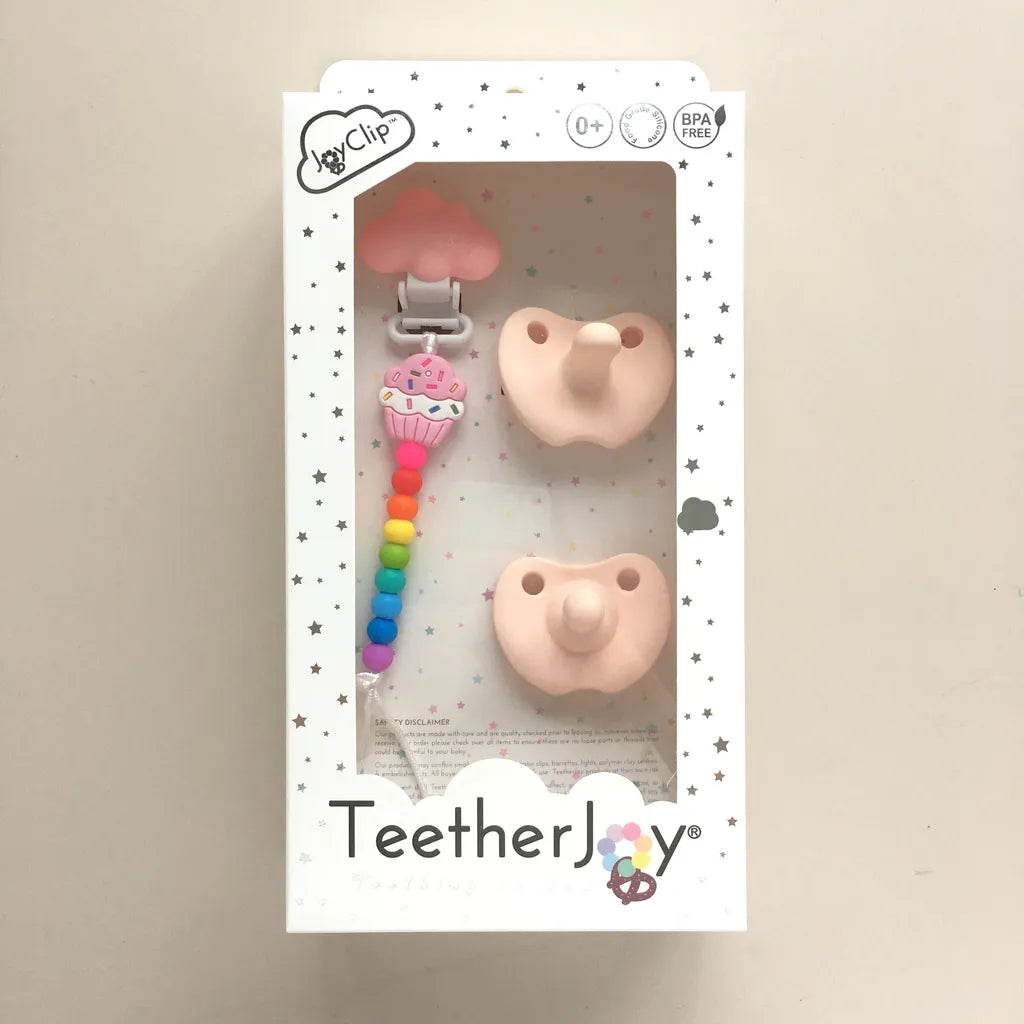 TeetherJoy Twin Pacifiers + Pacifier Clip
